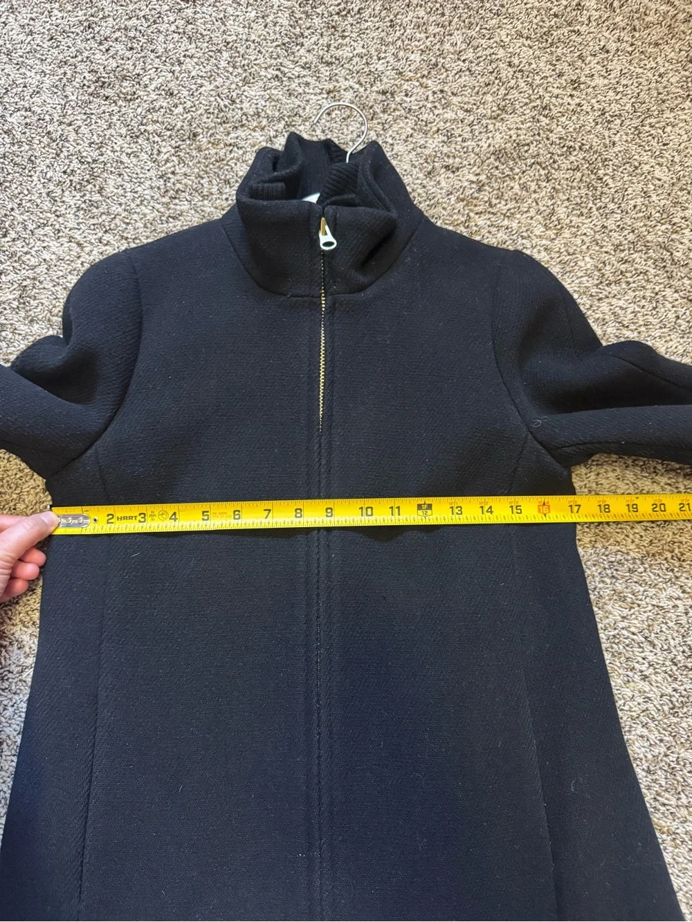 J. Crew Women’s Black Italian Wool Blend Lodge Coat - Picture 10 of 15